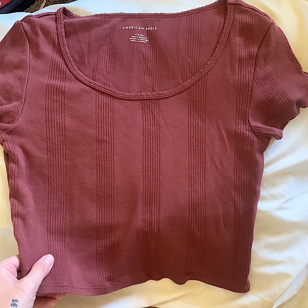Mauve Vintage Style Crop Top